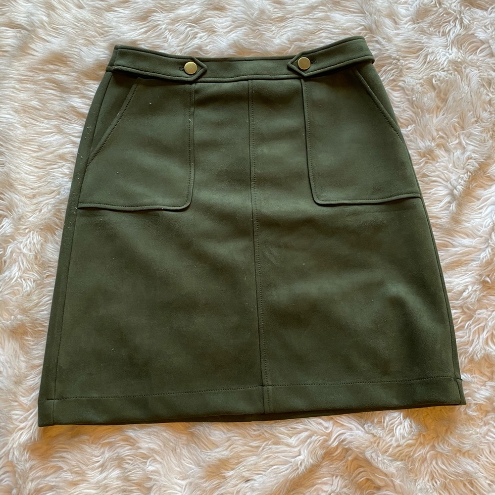 Loft Olive Green Skirt